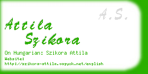 attila szikora business card